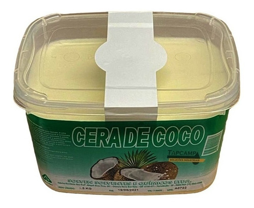 Cera De Coco Natural Coconut Wax P/ Velas 100% Vegetal 1,5kg