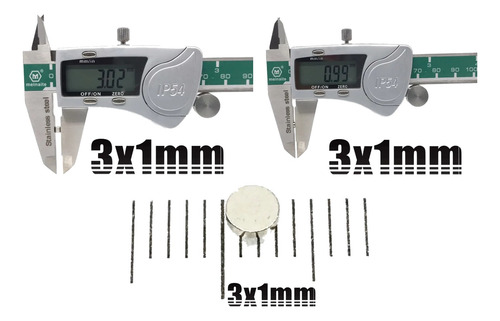Iman De Neodimio Miniatura 3x1mm Disco 100 Unidades Efe