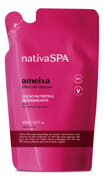 Refil Loção Hidratante Desodorante Corporal Nativa SPA Ameixa PLUM 350ml O Boticário