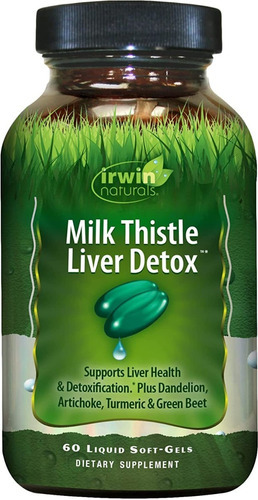 Irwin Naturals Milk Thistle Liver Detox Salud Del Higado Sabor Sin sabor