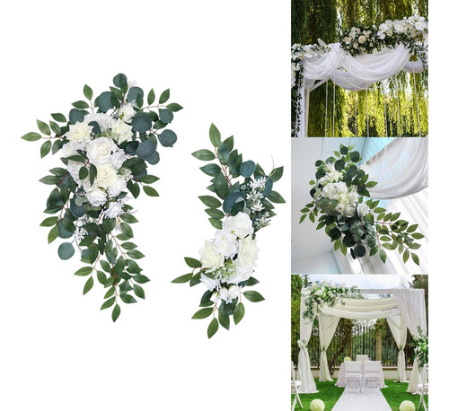 2 Piezas De Flores Decorativas De Arco De Boda Flores