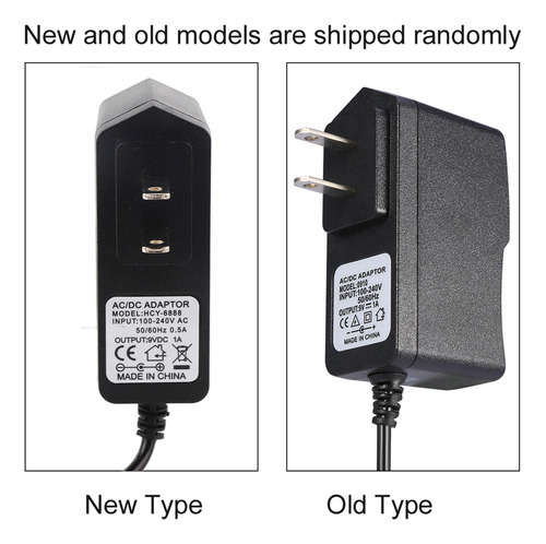 Adaptador De Corriente De Cargador De Pared Dc 9v 1a 1000ma