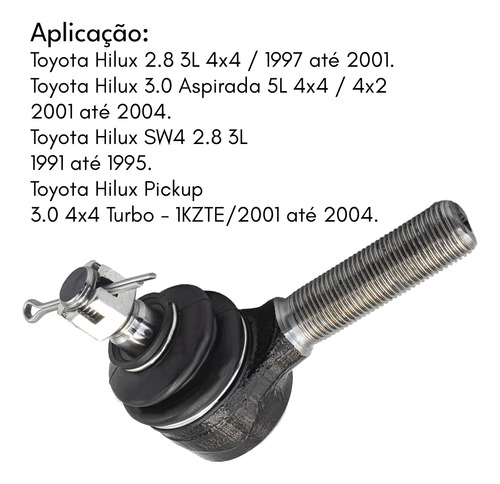 Terminal De Direção Externo Curto Hilux 2.8 3.0 1997 A 2004