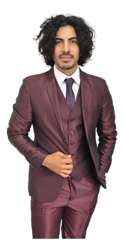 Trajes Hombre Slim Fit Con Chaleco Mod. 9102