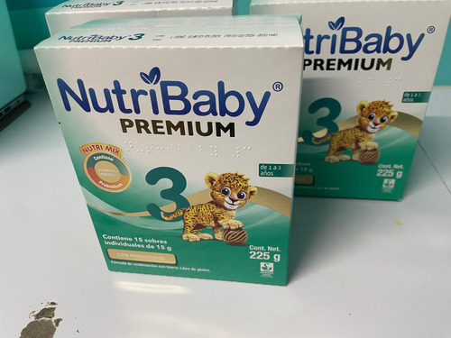 3 Cajas De Nutribaby 3 De 225gr Con 15 Sobre De Cada Una Sin Sabor