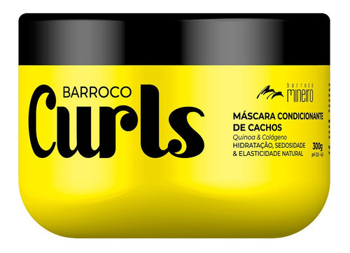 Máscara Condicionante De Cachos Barroco Curls 300g