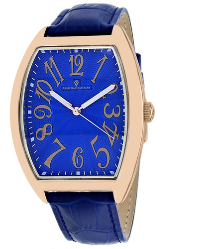 Reloj Hombre Christian Van Sant Cv0376 Cuarzo Pulso Azul En 