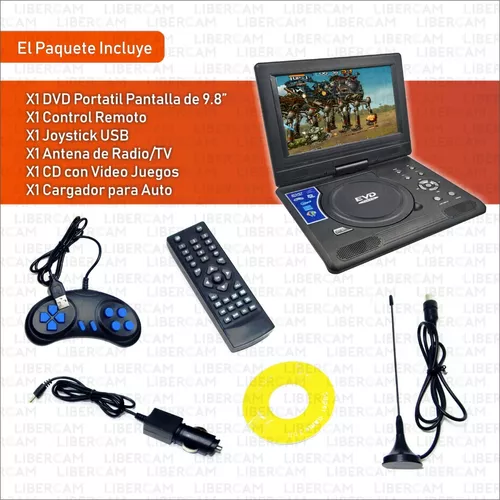 Reproductor Dvd Portatil Pantalla 9.8 Tv Sd Juegos