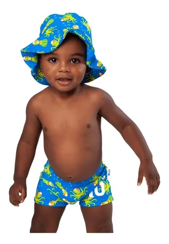 Sunga Beb Boxer Infantil Moda Praia Baby Prote o Solar Uv