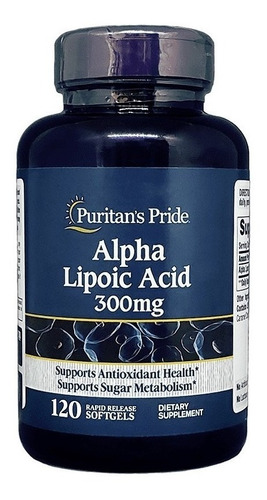 Acido Alpha Lipoico 300 Mg Puritans Pride 120 Cap - Diabete