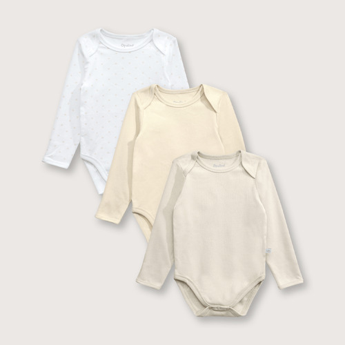 Pack Bodies Bebés Beige 38529 Opaline