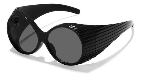 Gafas De Sol Redondas Uv400 Vintage Punk Con Montura Grande