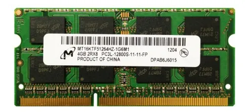 Micron Pc3-12800 Ddr3 1600 Mhz Sin Búfer Mt16ktf Sin Ecc De