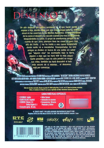 El Descenso / The Descent Dvd Nuevo