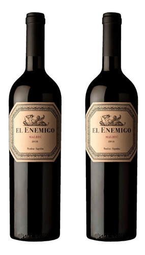 Vino El Enemigo Malbec 750ml X 2 Unid Ayres Cuyanos - Regalo