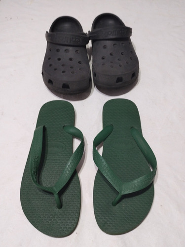 Havaianas Ojotas Color Verde Unisex Original 36 + Crocs 34 