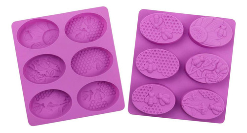 Ba 2 Moldes De Silicona Para Jabón De Abeja 3d Para Hacer