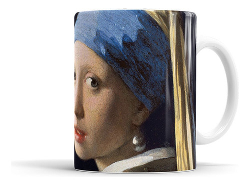 Taza Porcelana Arte Johannes Vermeer Joven De La Perla