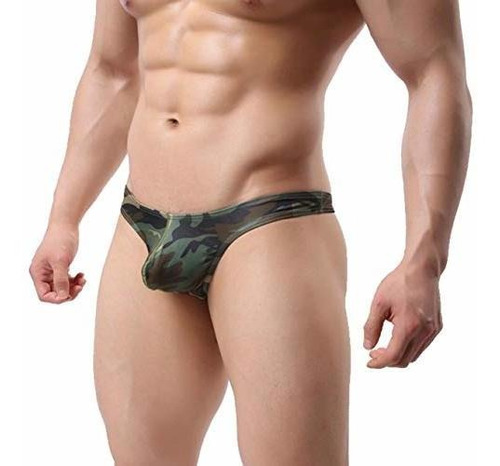 Musclemate Caliente Hombres Camoufalge Thong Ropa Interior, 