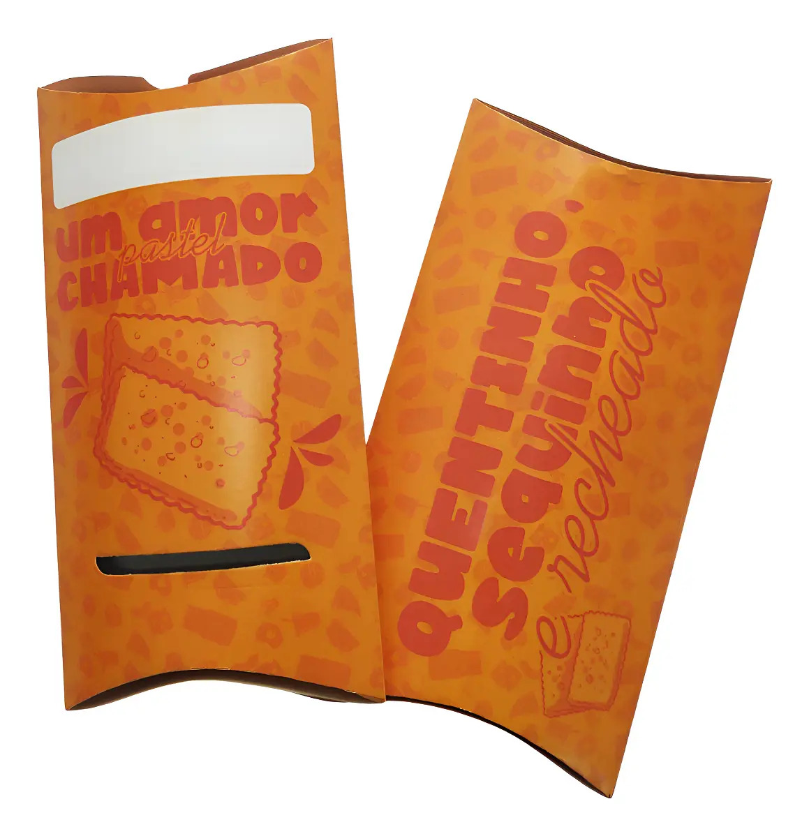 100 Caixa Pastel Delivery Viagem Quentinho Sequinho M Laranja