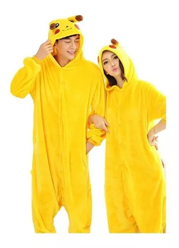 Pikachu Pokemon Fantasia Pijama Kigurumi Macacão Roupa Adulto A Pronta  Entrega