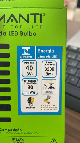 Kit 5 Lâmpada Led Alta Potência 40w Branco 6500k Lumanti Branco-frio