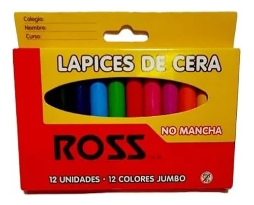 Lapices Cera 12 Colores / Crayones Ross