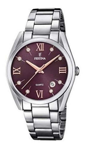 Reloj Festina F16790/e Plateado Mujer Color del fondo Violeta