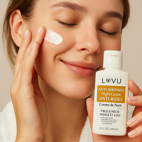 Lovu Crema Facial Antiarrugas Noche Ácido Hialurónico 60ml Tipo De Piel Todo Tipo De Piel