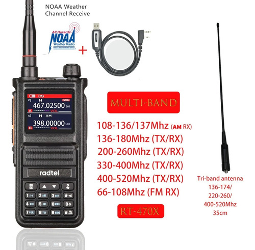 Radio Rt-470x Uhf / Vhf Receptor Aéreo Similar Al Uv9r Plus