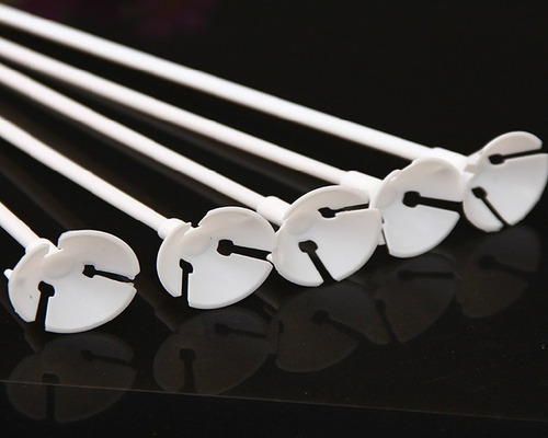 10 Varillas Blancas Soporte Porta Globo Cumpleaños