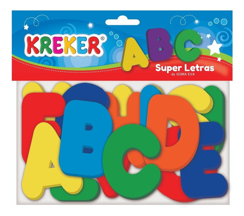 Imagen 1 de 1 de Super Letras Grandes De Goma Eva. 21 Piezas Kreker Art 313
