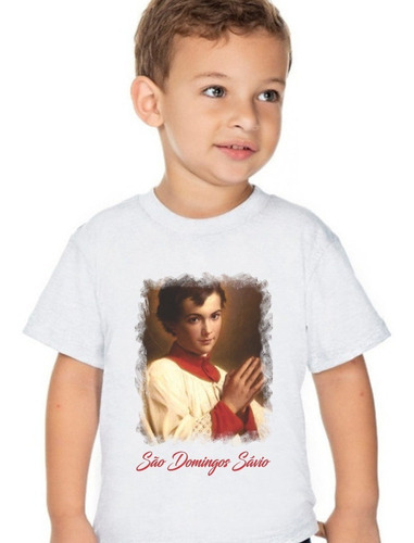 Camiseta Infantil São Domingos Sávio Religiosa Católica