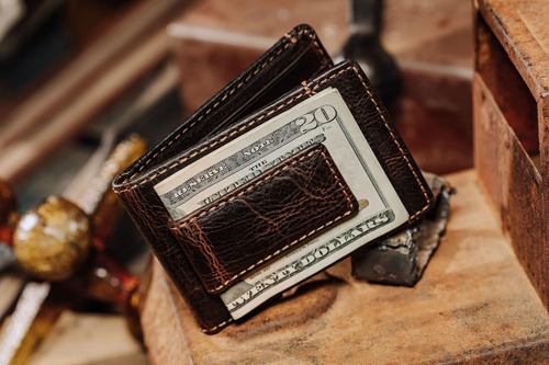 Casa De Jack Co. Ivor Billetera Bifold Con Clip Para Dine...