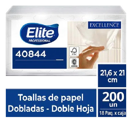 Toalla Doblada Doble Hoja Elite 200uni(2 Display) Super