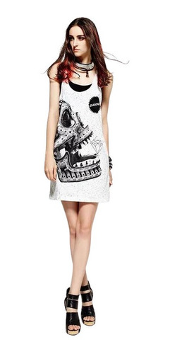 Exclusivo Vestido Blanco Calavera  Ov 01