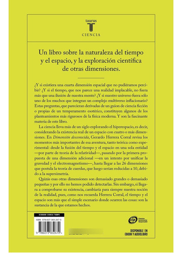 Dimensión Desconocida, De Gerardo Herrera Corral. Editorial Taurus, Tapa Blanda En Español, 2023