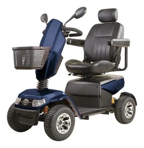 comprar Scooter Heavy Duty Eléctrico Motorizado 4 Ruedas Neumáticas Color Azul