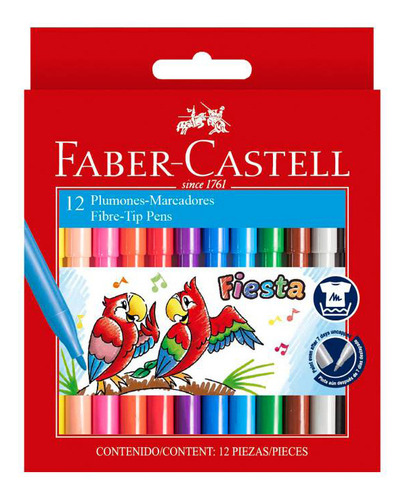 Marcadores Faber Castell Fiesta X12