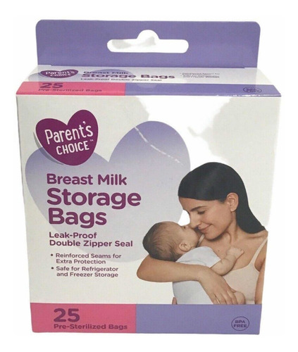 Parent's Choice Storage Bag 25ct Saco De Armazenamento Leite