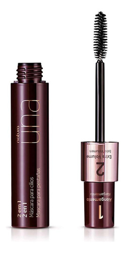 Máscara De Pestañas 2 En 1 10ml Color Negro - Una Natura
