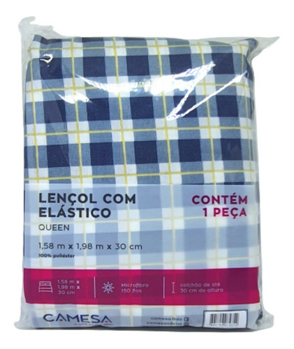 Lençol Casal Para Cama Queen Com Elastico 150 Fio 158x198x30