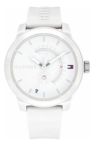 Reloj Tommy Hilfiger 1791481 Blanco, Caballero Color De La Correa Blanco Color Del Bisel Blanco Color Del Fondo Blanco