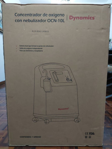 Concentrador De Oxígeno Con Nebulizador Marca Dynamics 10 L