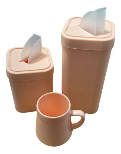 Set Matero Yerbero Y Azucarero De Plastico Con Mate Nude