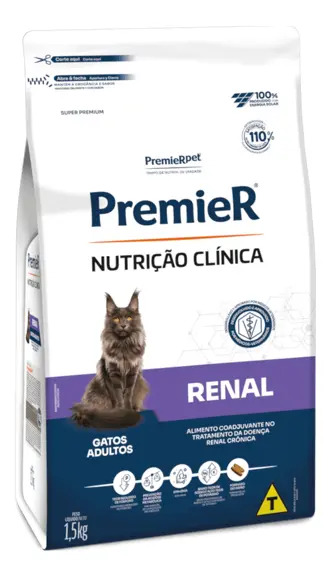 Racao Premier Nutrição Clínica Renal Para Gatos 1,5kg
