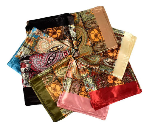 Cc Grande Cachecol De Seda Com Estampa Paisley Elegante