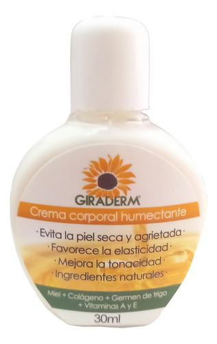 Crema Corporal Humectante Con Miel Y Germen De Trigo 30 Ml