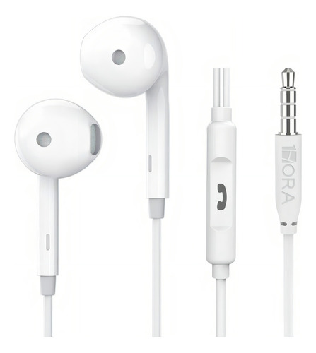 Audífonos 1hora 3.5mm In-ear Blanco Aut122 Manos Libres