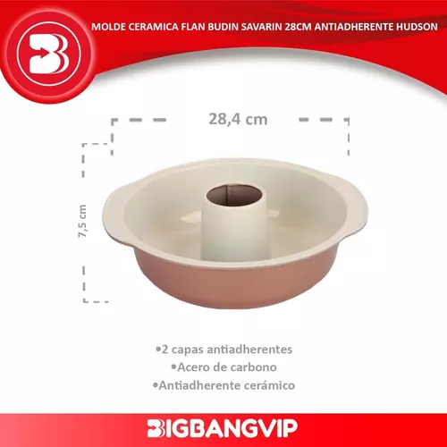 Molde Flan/budín Hudson Con Antiadherente Cerámico 25 Cm